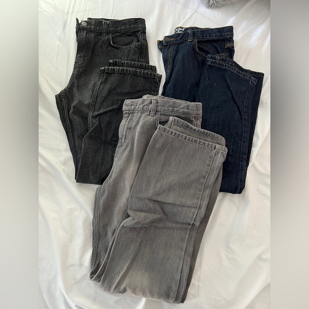 Lot of 3 Cat & Jack Boys Youth Denim Jeans 16 Husky